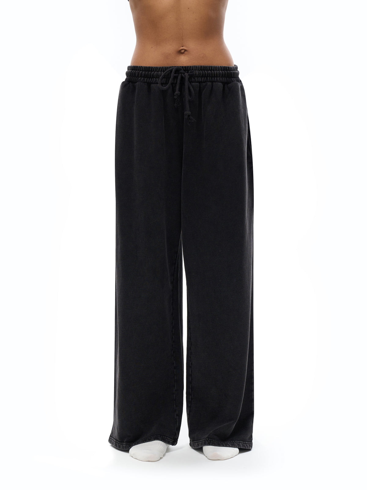 Unisex Snow-Washed Straight-Leg Pants gallery image