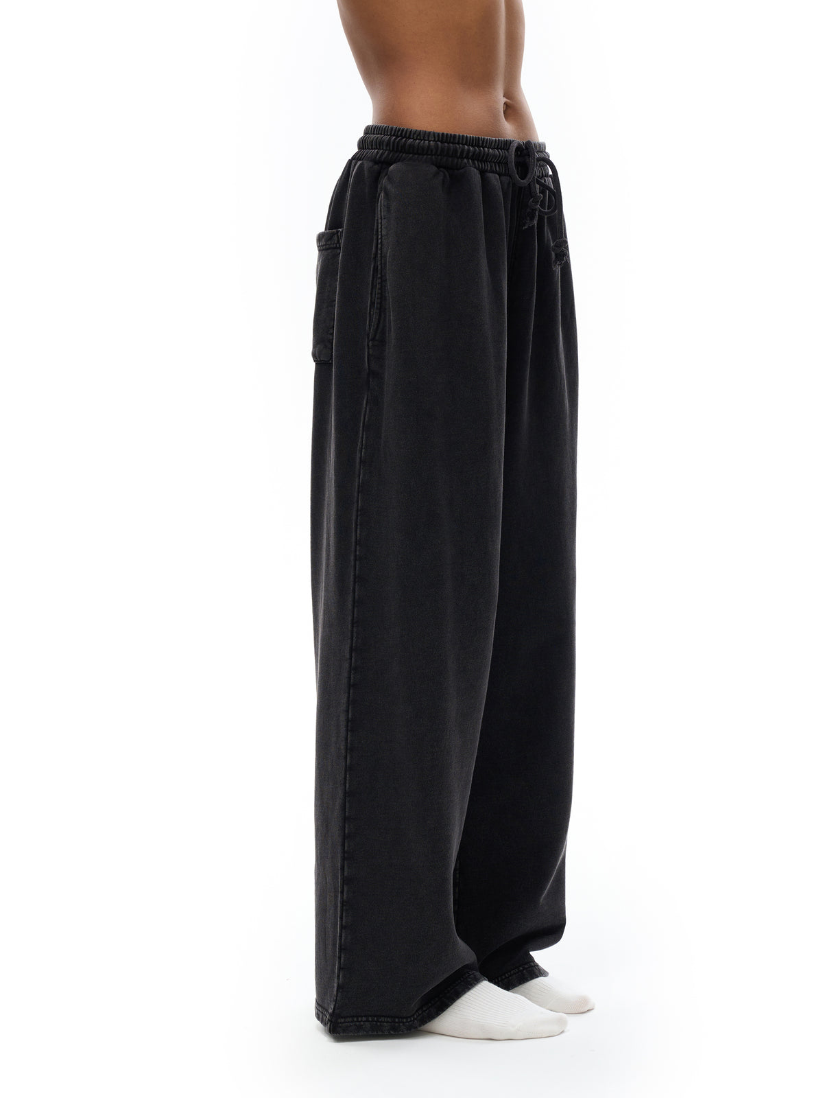 Unisex Snow-Washed Straight-Leg Pants gallery image