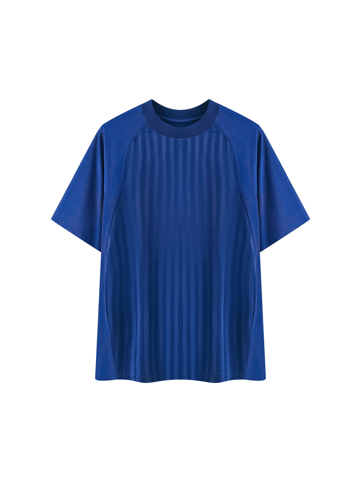 Unisex Striped Soccer Jersey royal blue front view