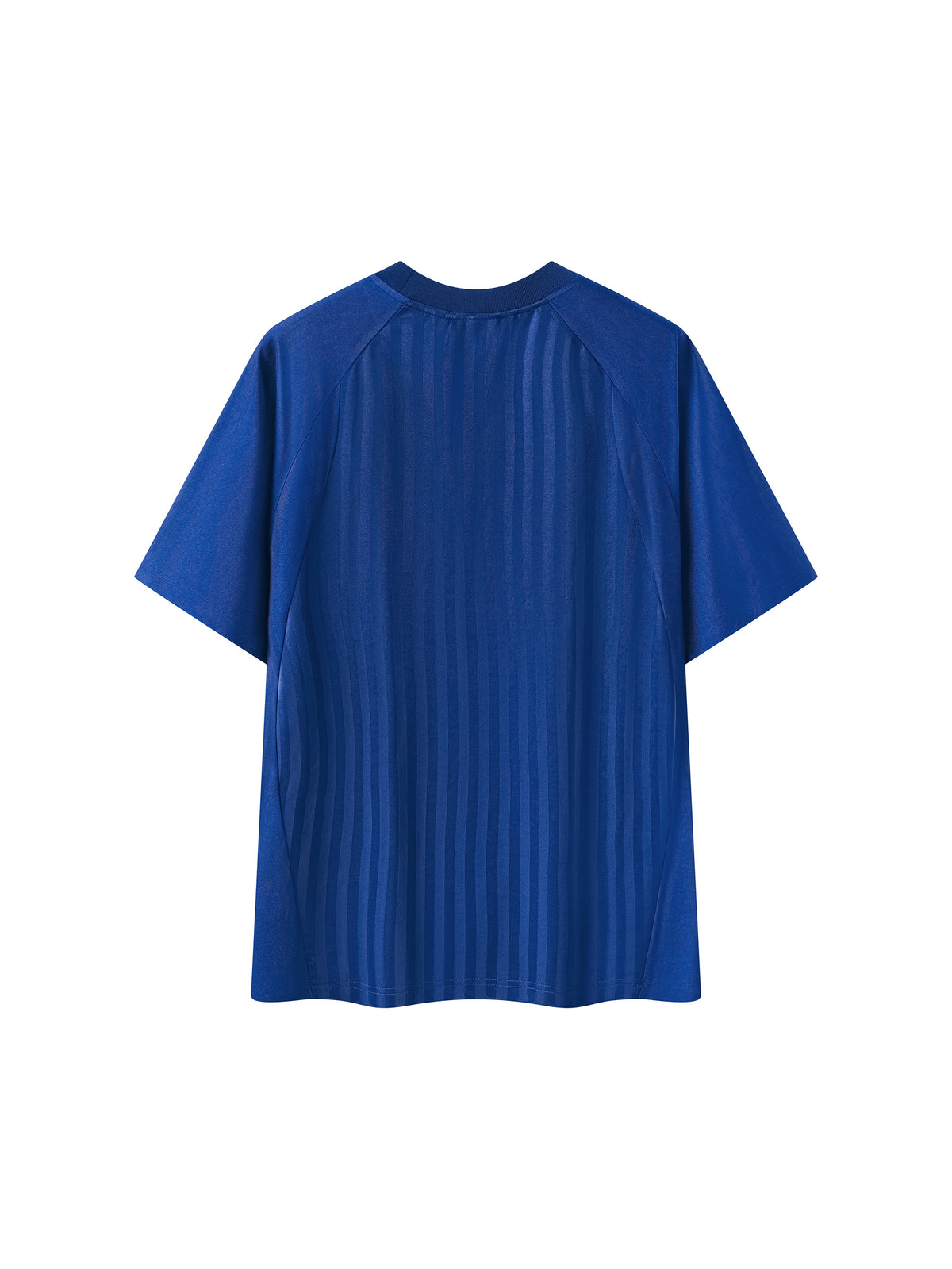 Unisex Striped Soccer Jersey royal blue back view
