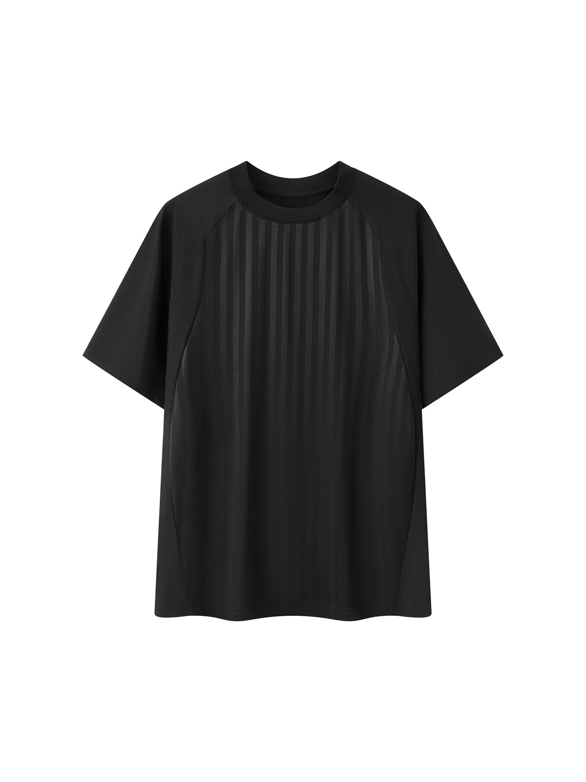 Unisex Striped Soccer Jersey black front view