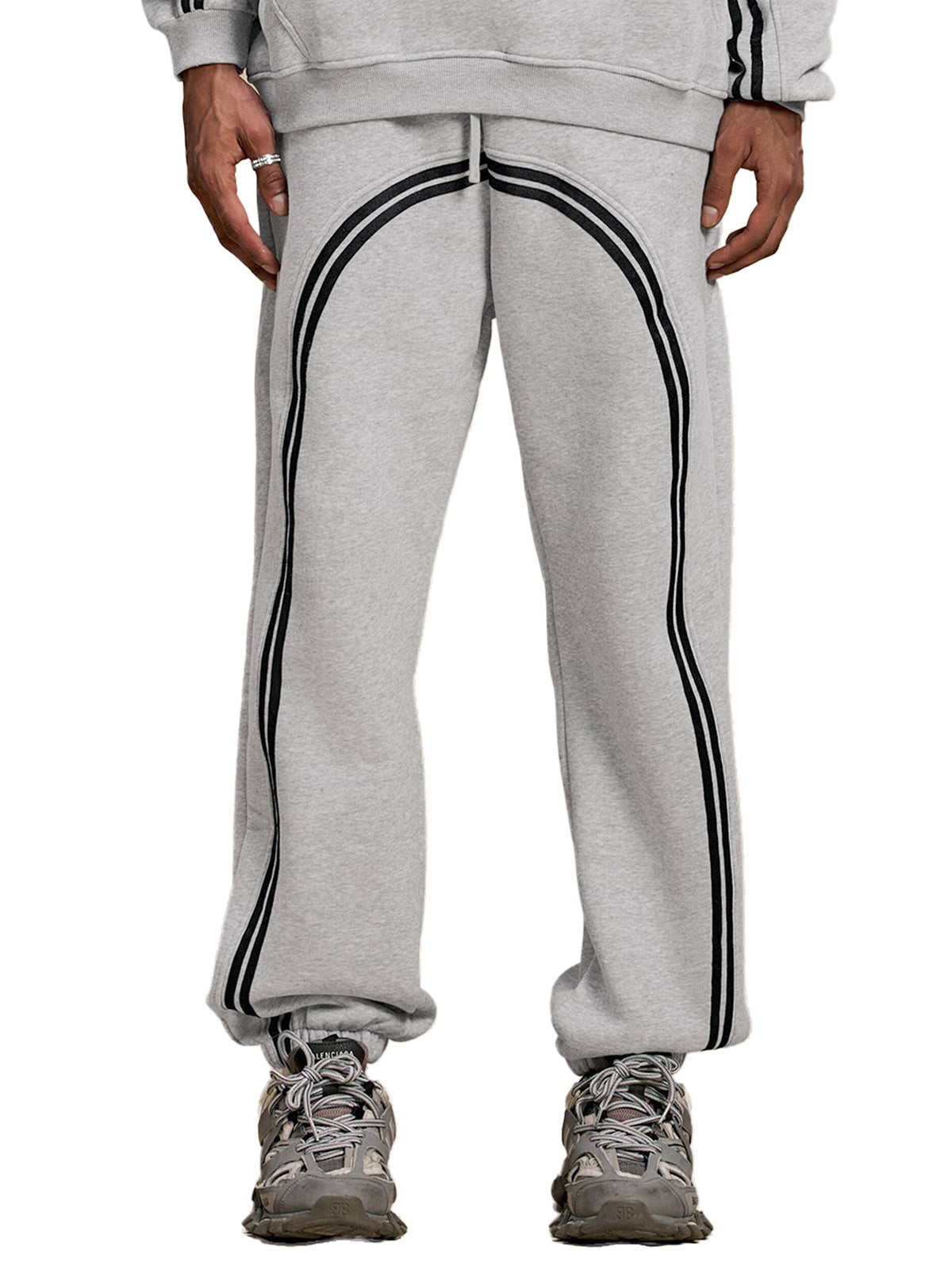 Unisex Sun-Fade Contrast-Tape Fleece Jogger Sweatpants gallery image