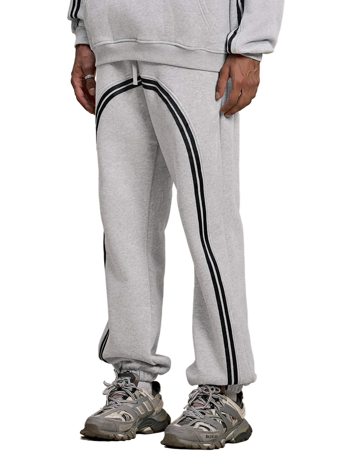 Unisex Sun-Fade Contrast-Tape Fleece Jogger Sweatpants gallery image
