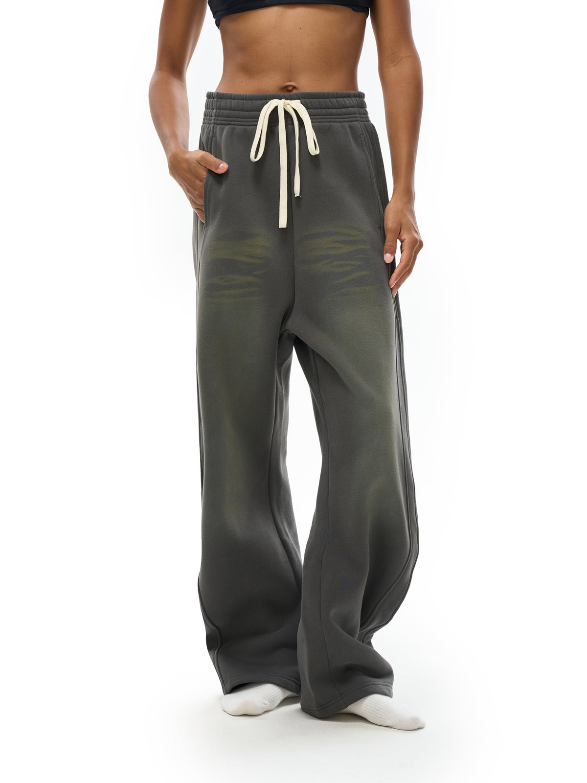Unisex Sunfade Curved-Blade Fleece Sweatpants gallery image