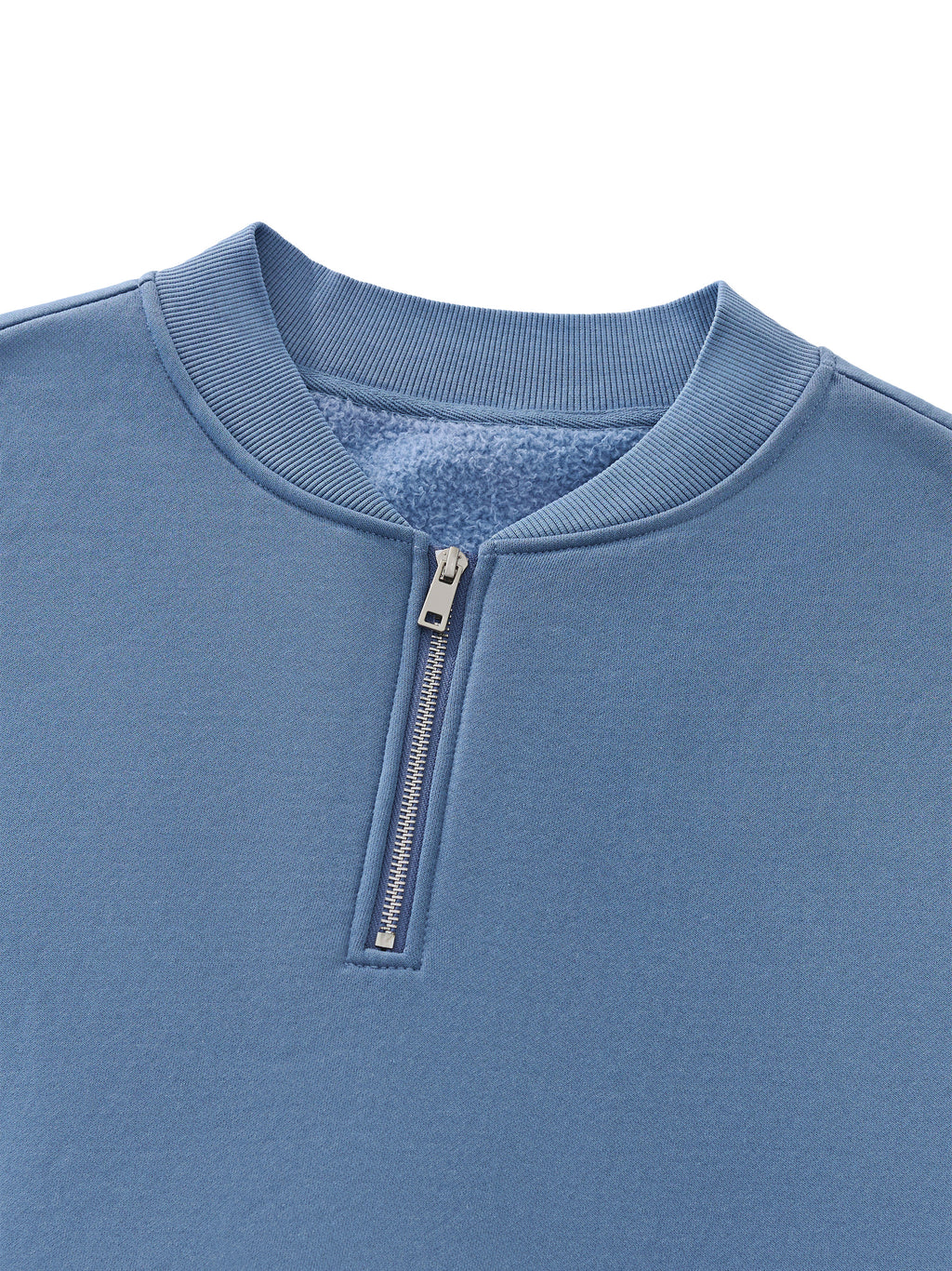 Unisex Vintage Wash Quarter-Zip Sweatshirt zipper detail