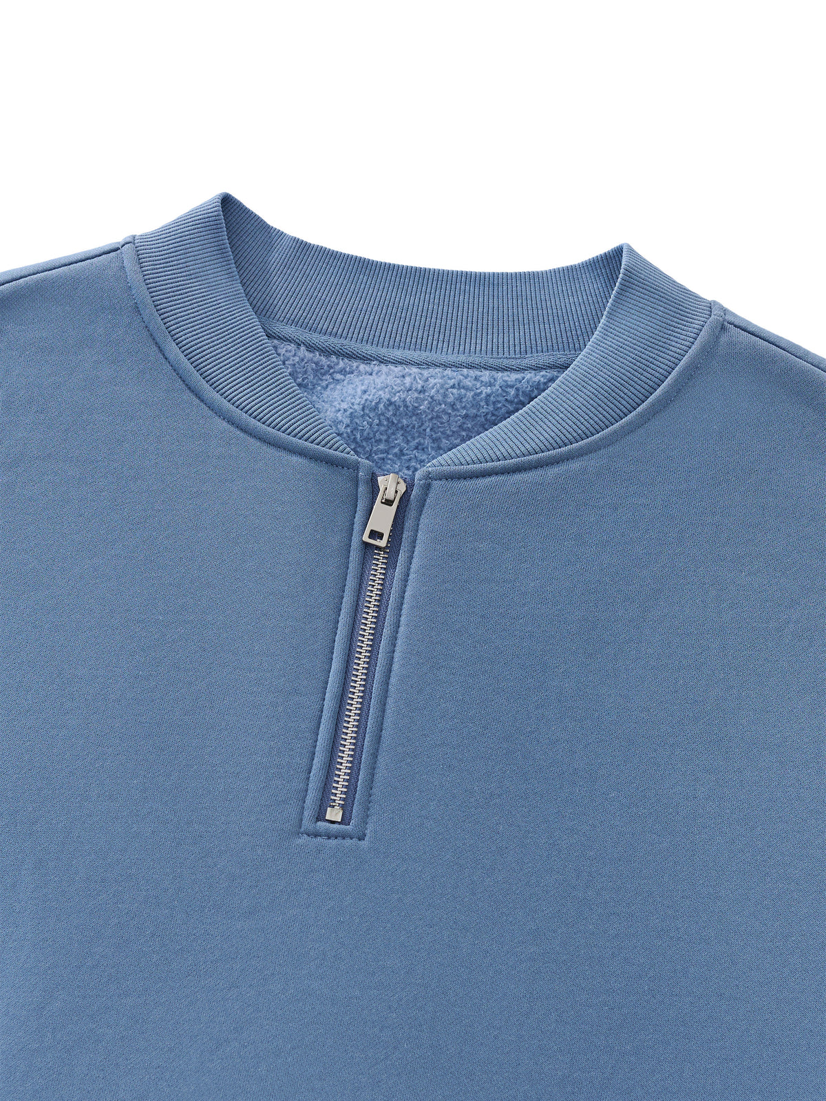 Unisex Vintage Wash Quarter-Zip Sweatshirt zipper detail