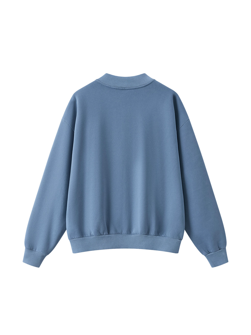 Unisex Vintage Wash Quarter-Zip Sweatshirt blue back view