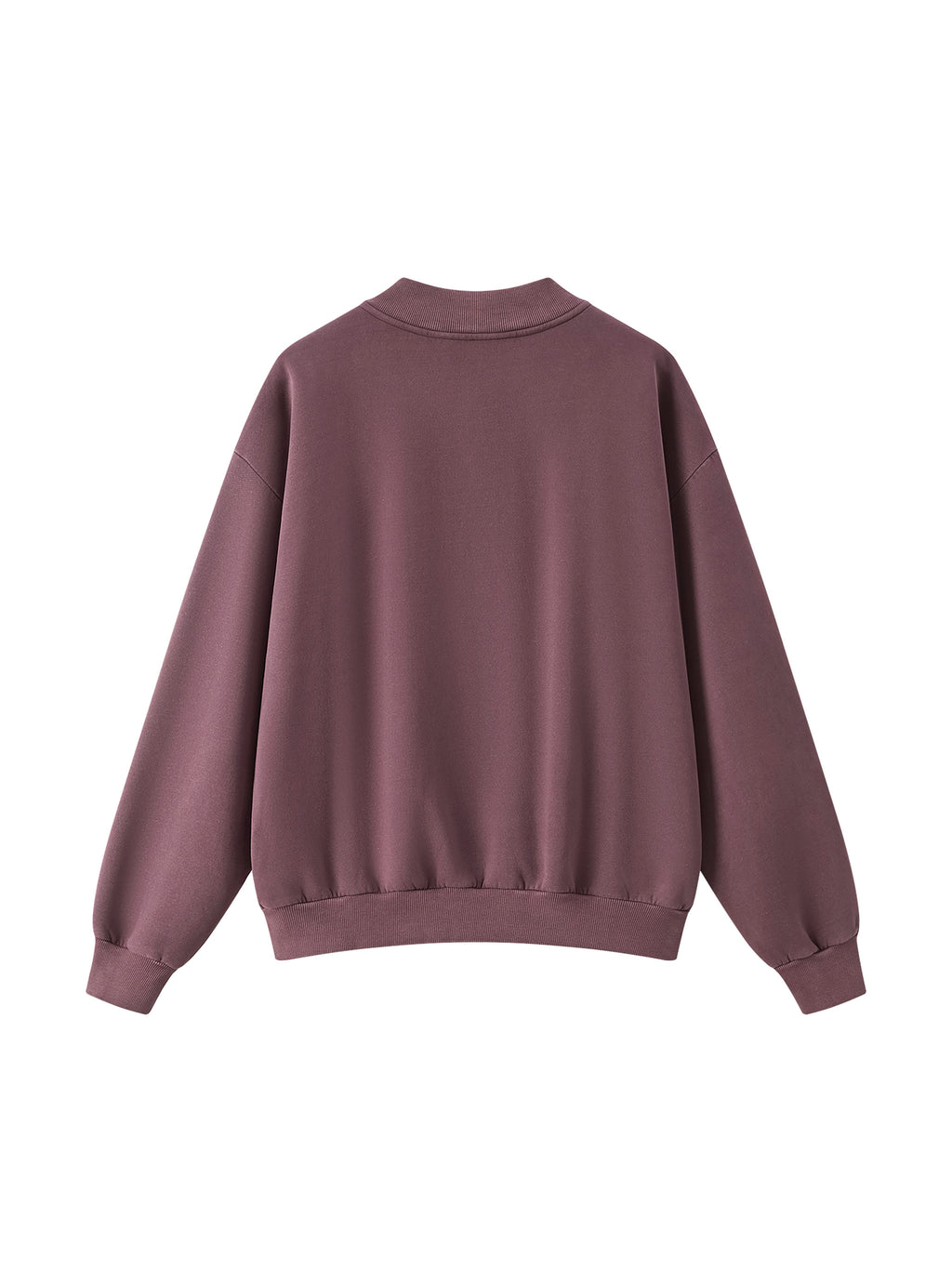 Unisex Vintage Wash Quarter-Zip Sweatshirt plum purple back view