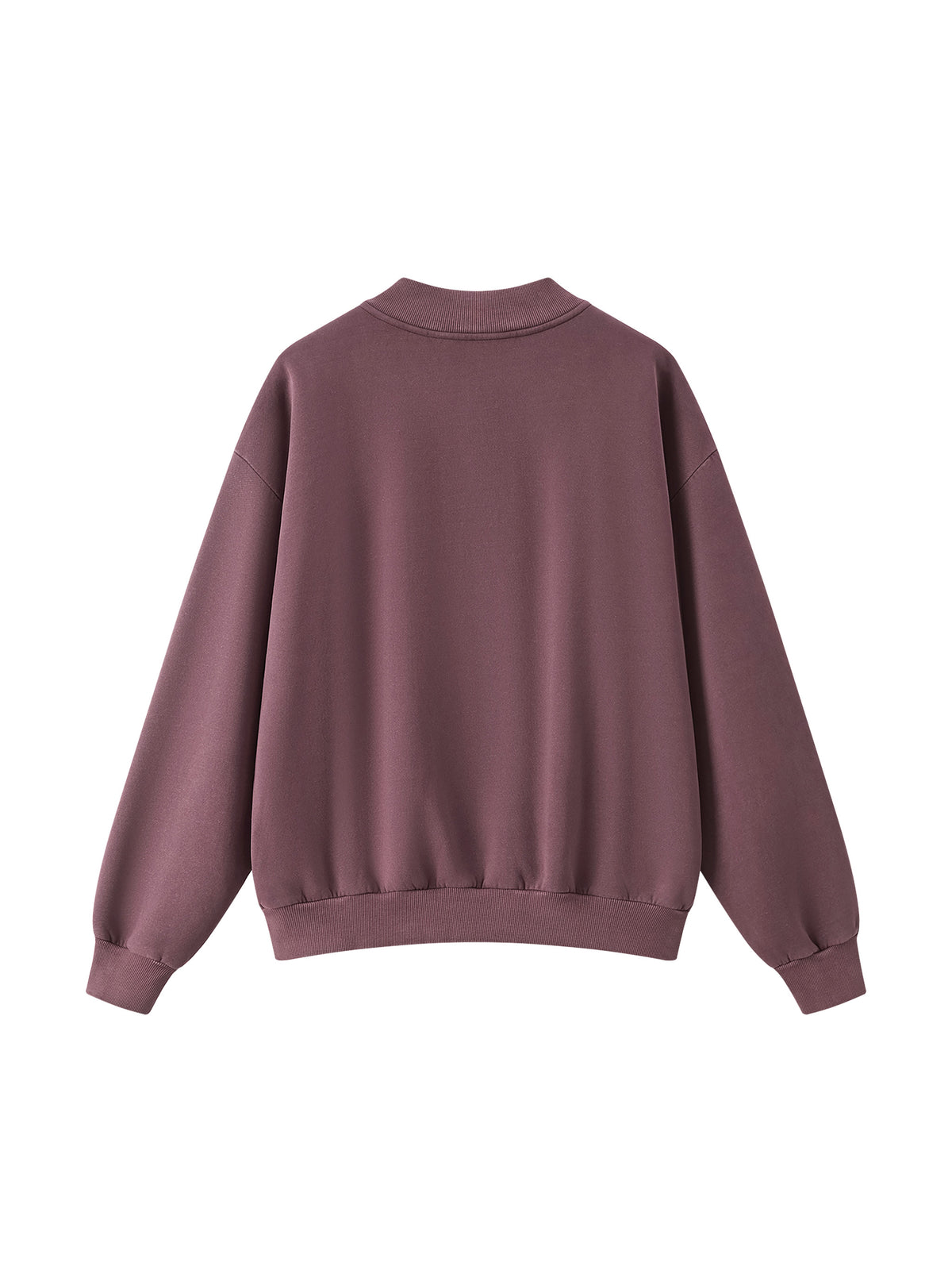 Unisex Vintage Wash Quarter-Zip Sweatshirt plum purple back view