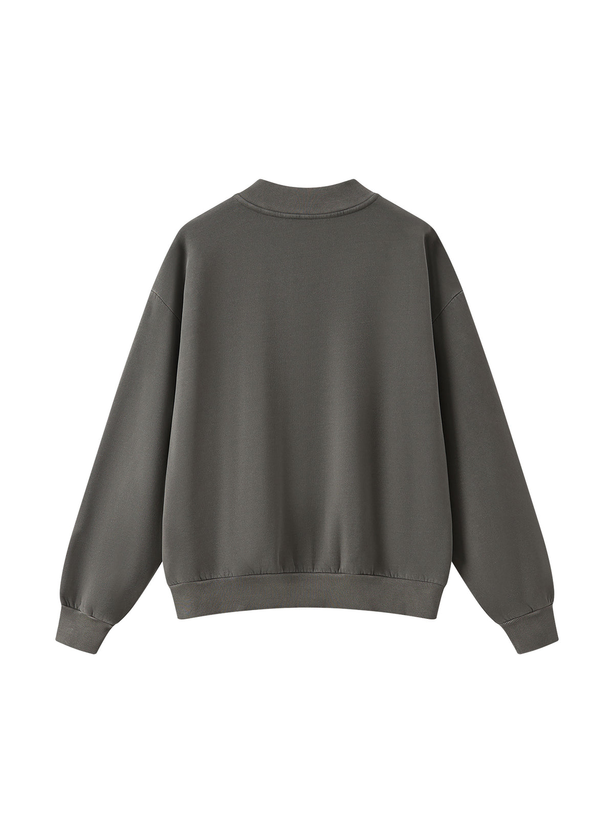 Unisex Vintage Wash Quarter-Zip Sweatshirt flower gray back view