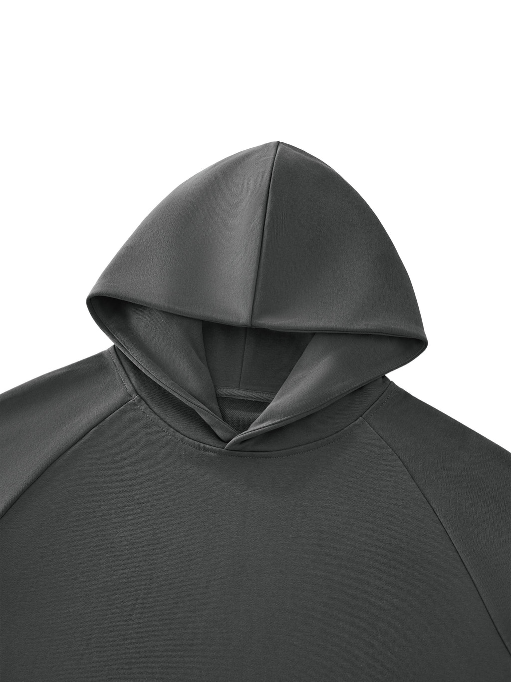 Unisex Vintage Wash Raw Edge Boxy Hoodie hood detail