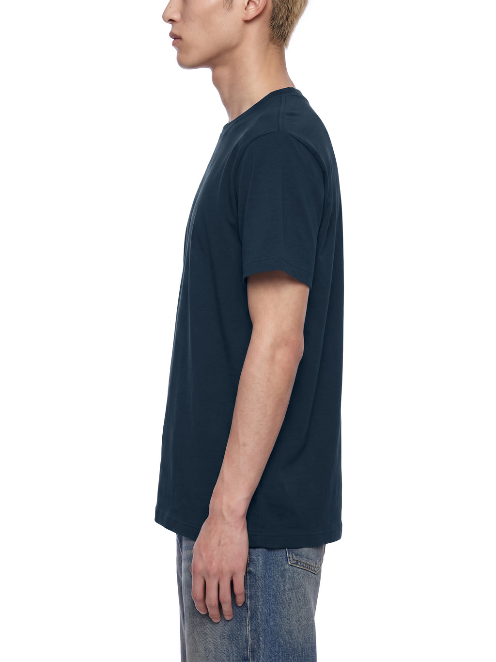 Off Script Regular Fit Crewneck T-Shirt - Navy Blue model view 2
