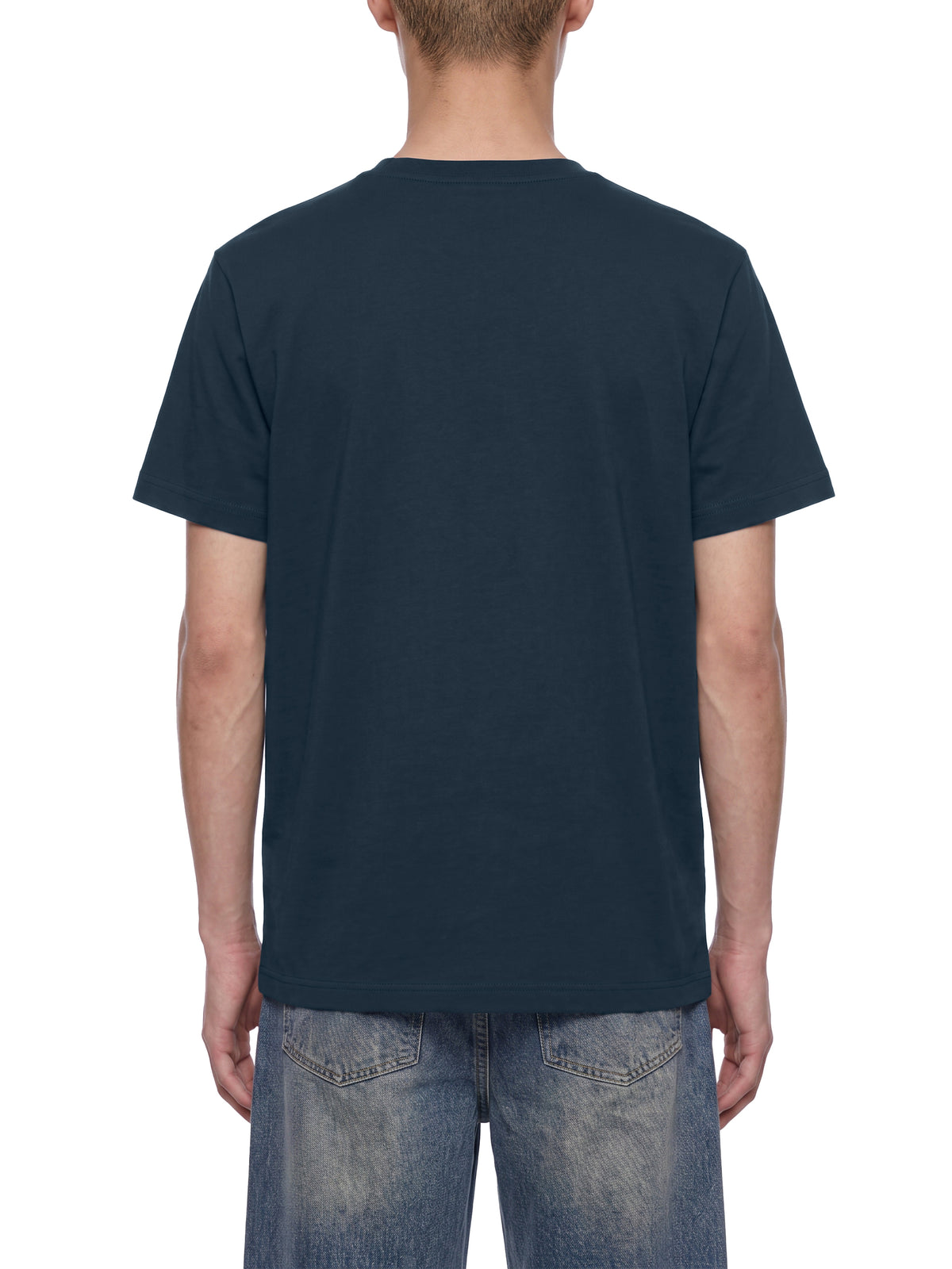 Off Script Regular Fit Crewneck T-Shirt - Navy Blue model view 4