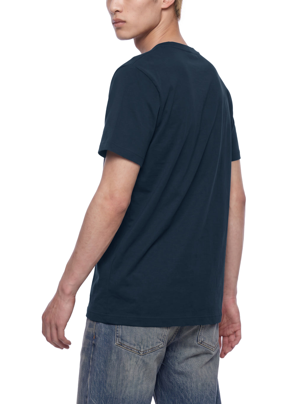 Off Script Regular Fit Crewneck T-Shirt - Navy Blue model view 5