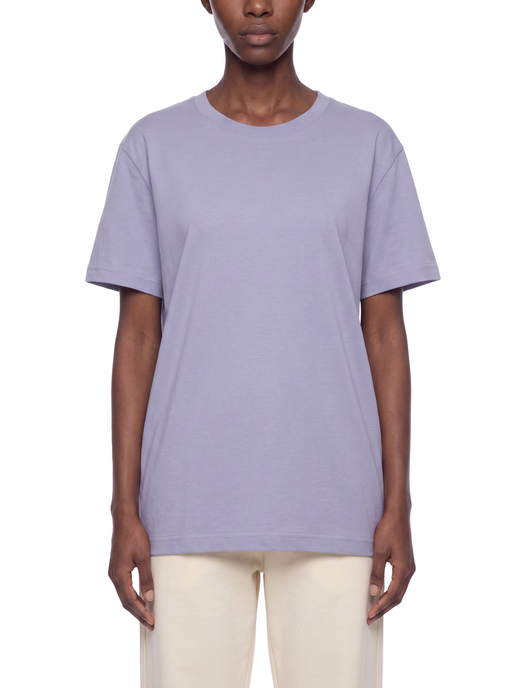 Off Script Regular Fit Crewneck T-Shirt - Purple model view 1