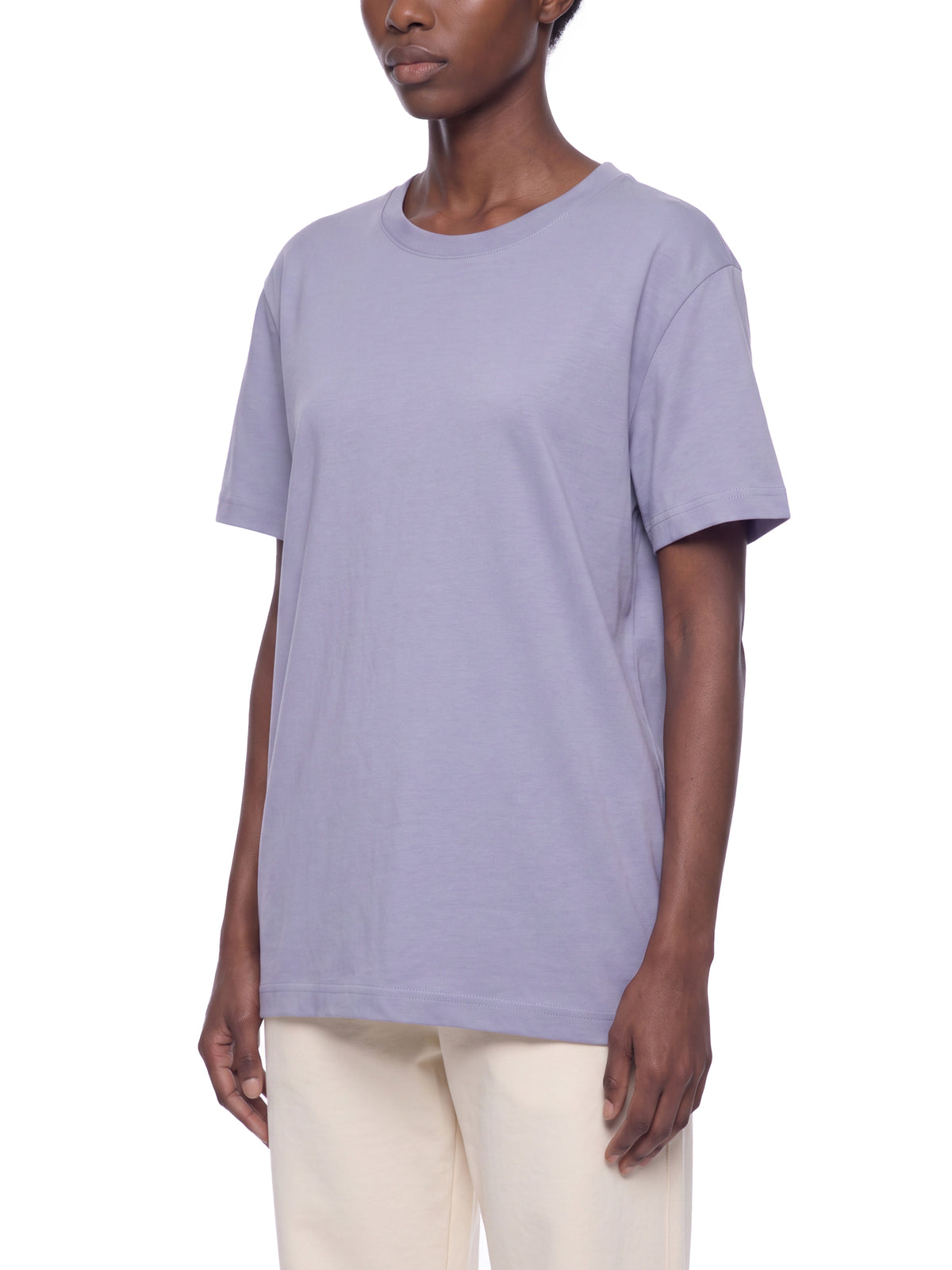 Off Script Regular Fit Crewneck T-Shirt - Purple model view 3