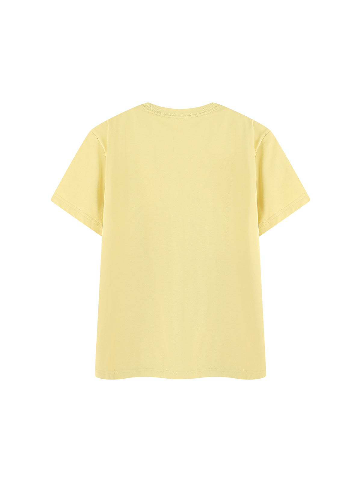 Off Script Regular Fit Crewneck T-Shirt - Yellow back view