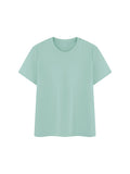 Off Script Regular Fit Crewneck T-Shirt - Mint Green front view