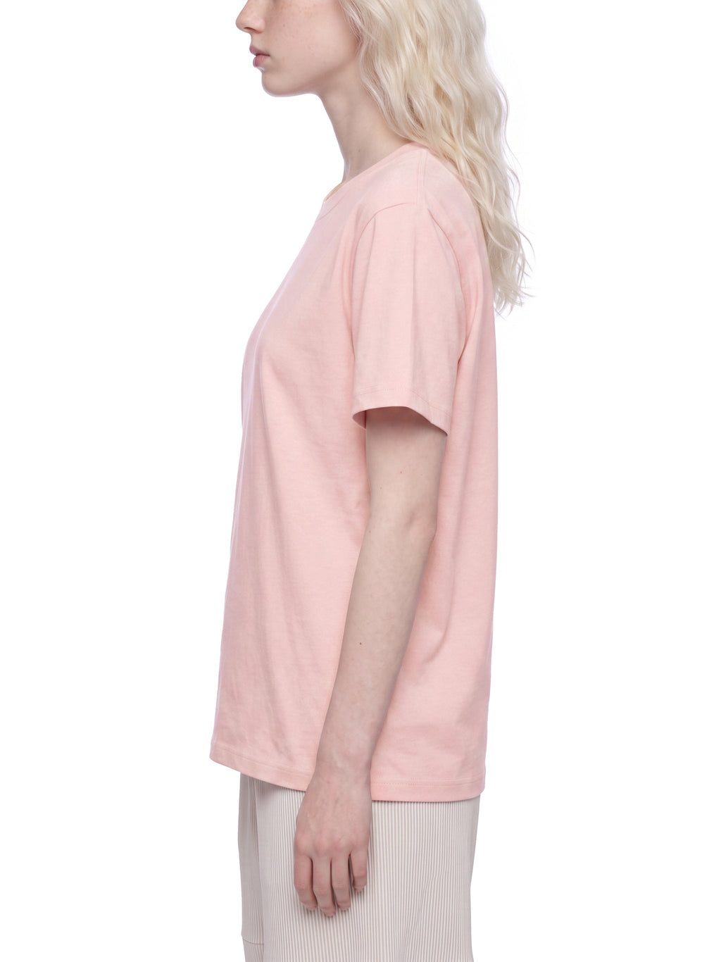 Off Script Sorona Crewneck T-Shirt - Pink model side view