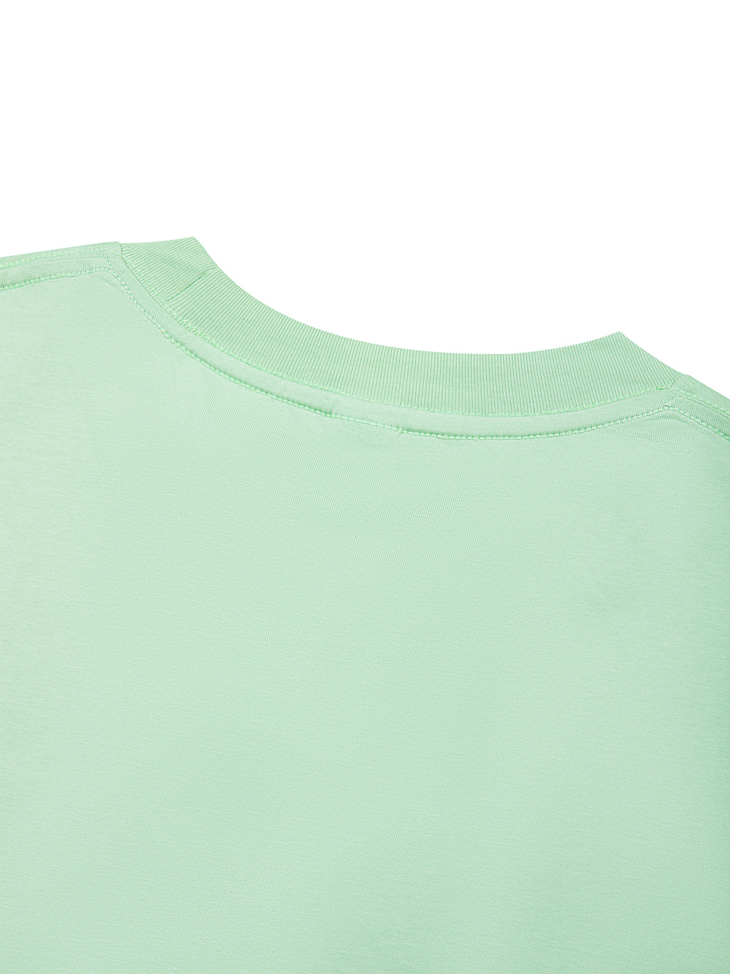 Off Script Sorona Crewneck T-Shirt - Mint Green neckline detail