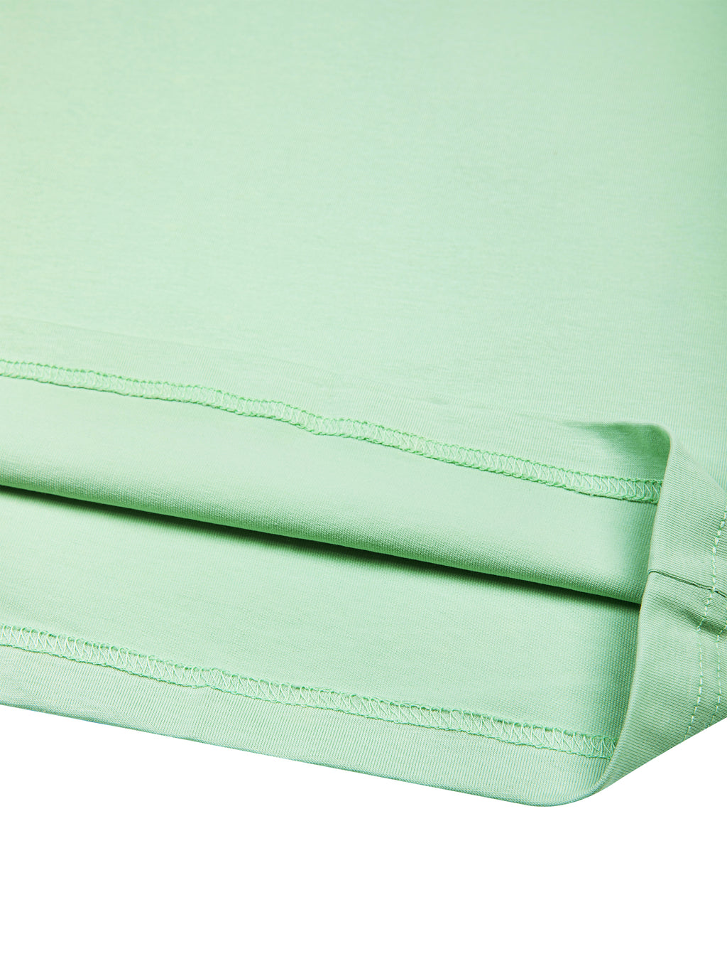 Off Script Sorona Crewneck T-Shirt - Mint Green hem detail