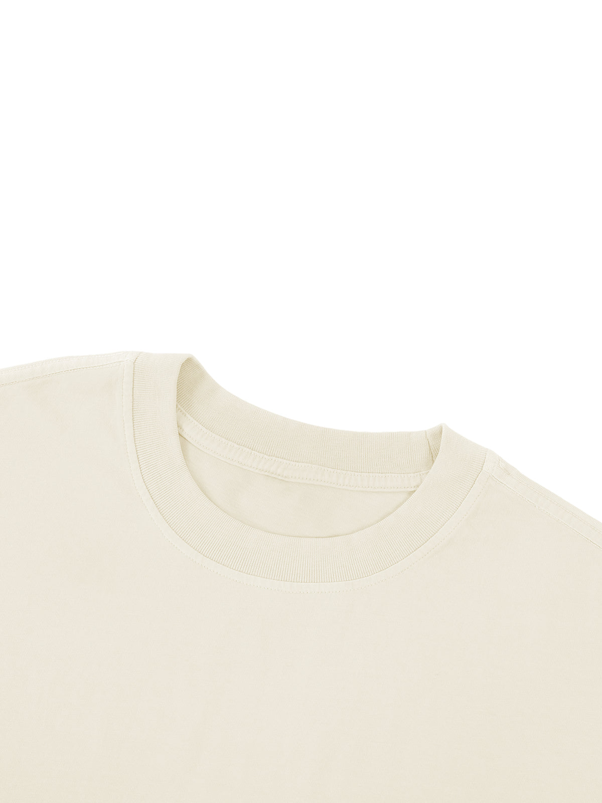 Off Script Sunfade Boxy Long Sleeve T-Shirt - Apricot collar detail