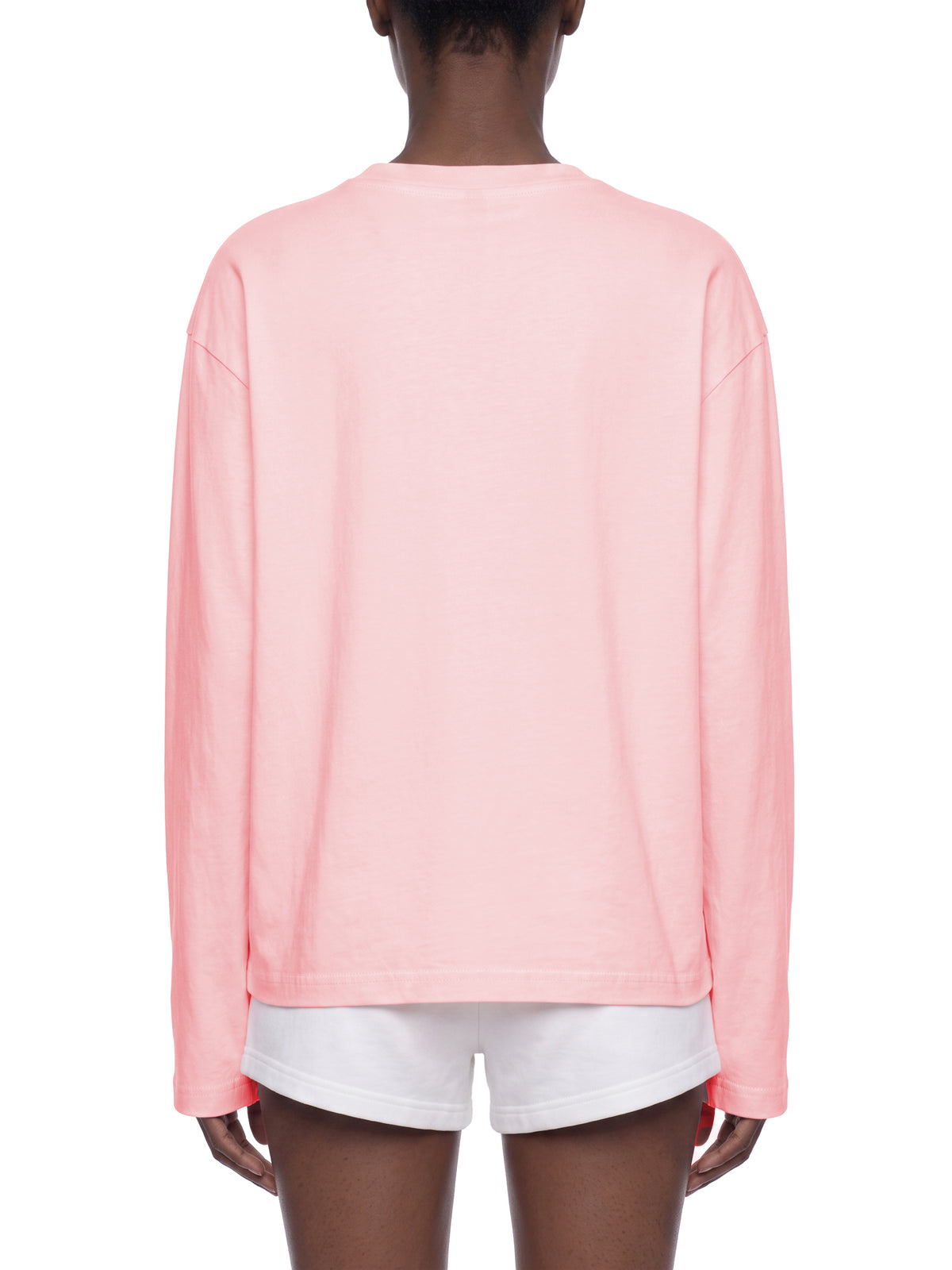 Off Script Sunfade Boxy Long Sleeve T-Shirt - Pink model back view