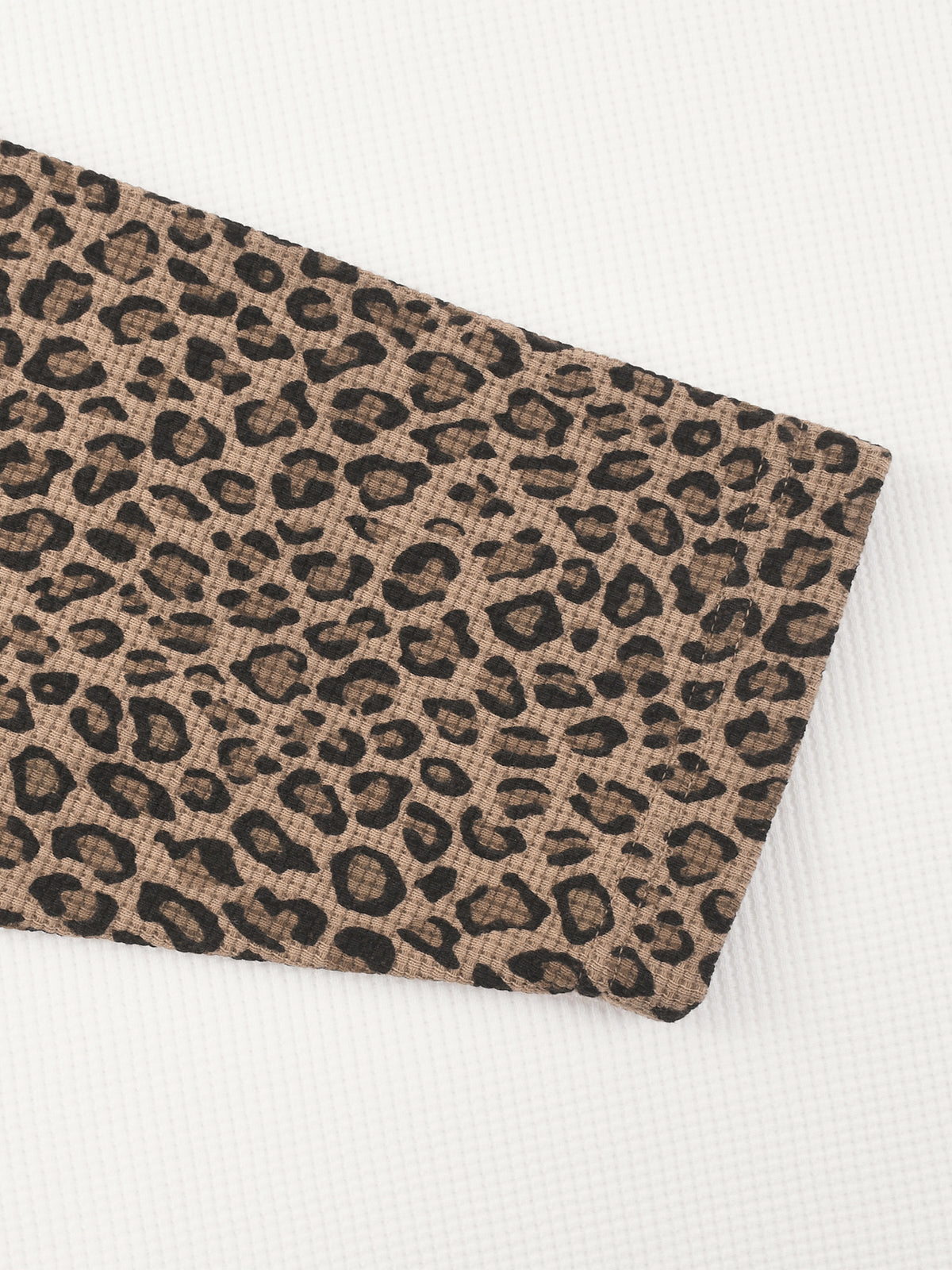 Off Script Leopard Panel Raglan Sleeve T-Shirt - garment detail view 2