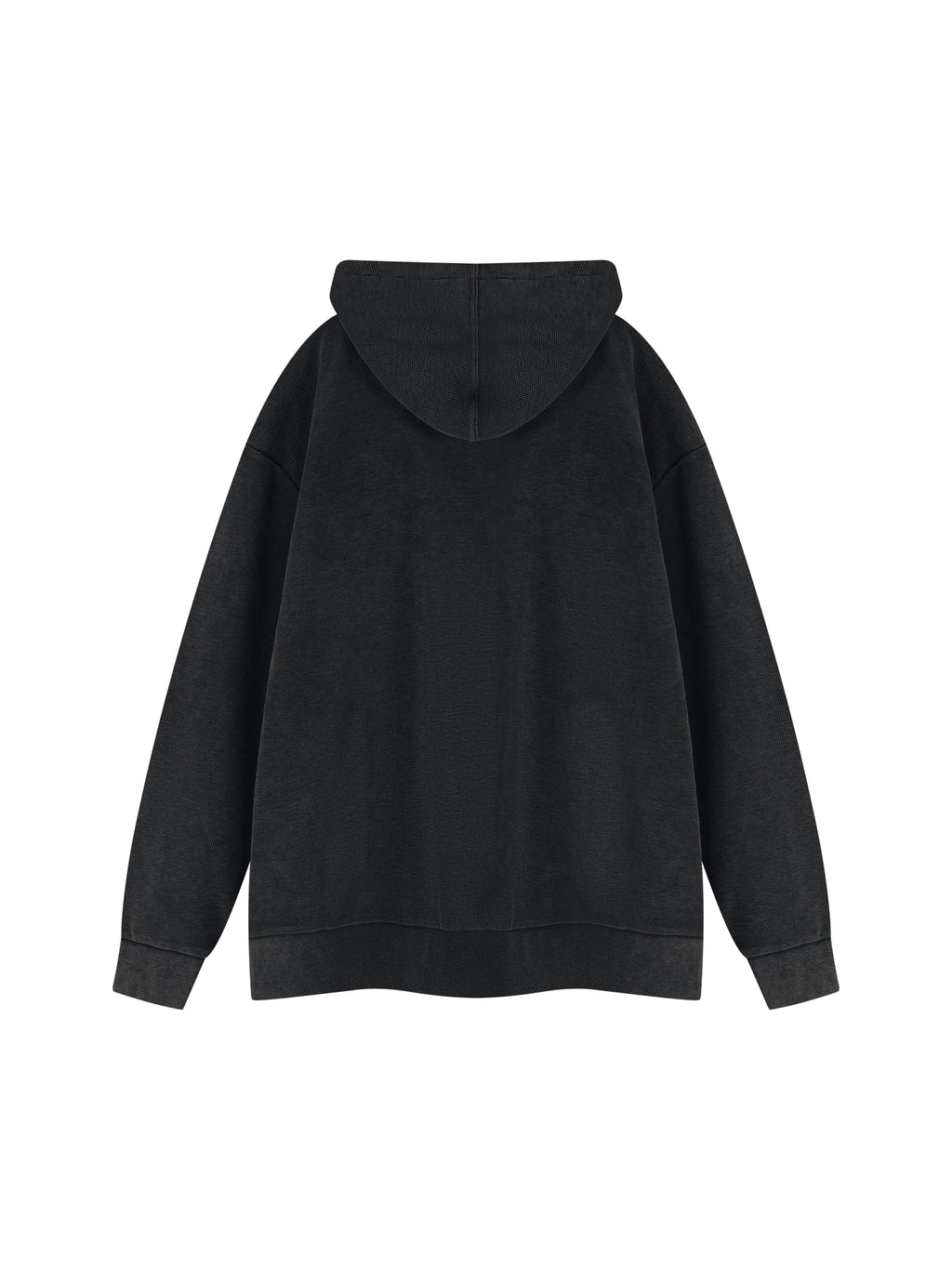 Unisex Mineral Wash Oversized Hoodie – Black back