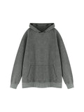 Unisex Mineral Wash Oversized Hoodie – Gray front