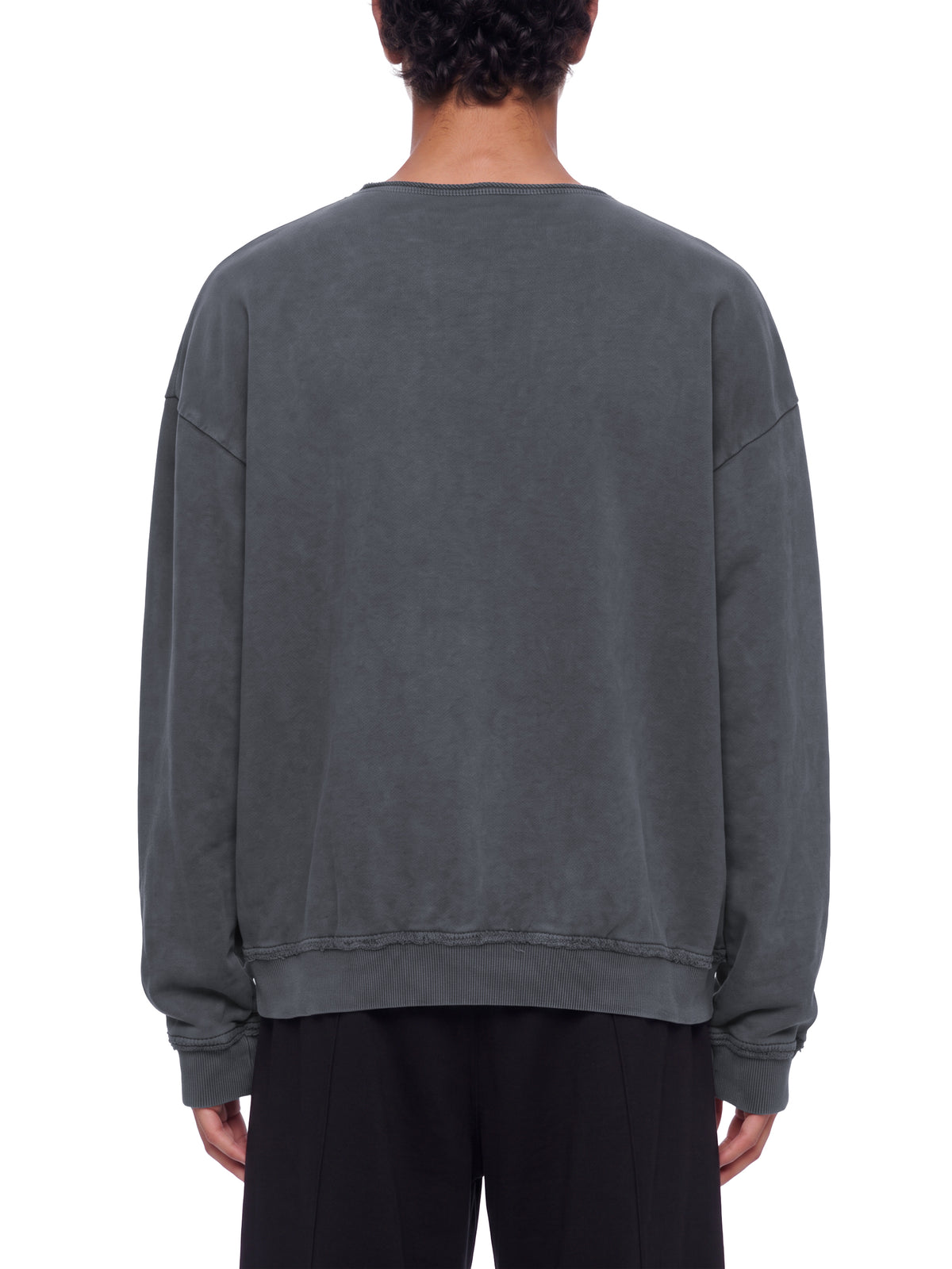 Unisex Raw Edge Crewneck Sweatshirt – model view 3