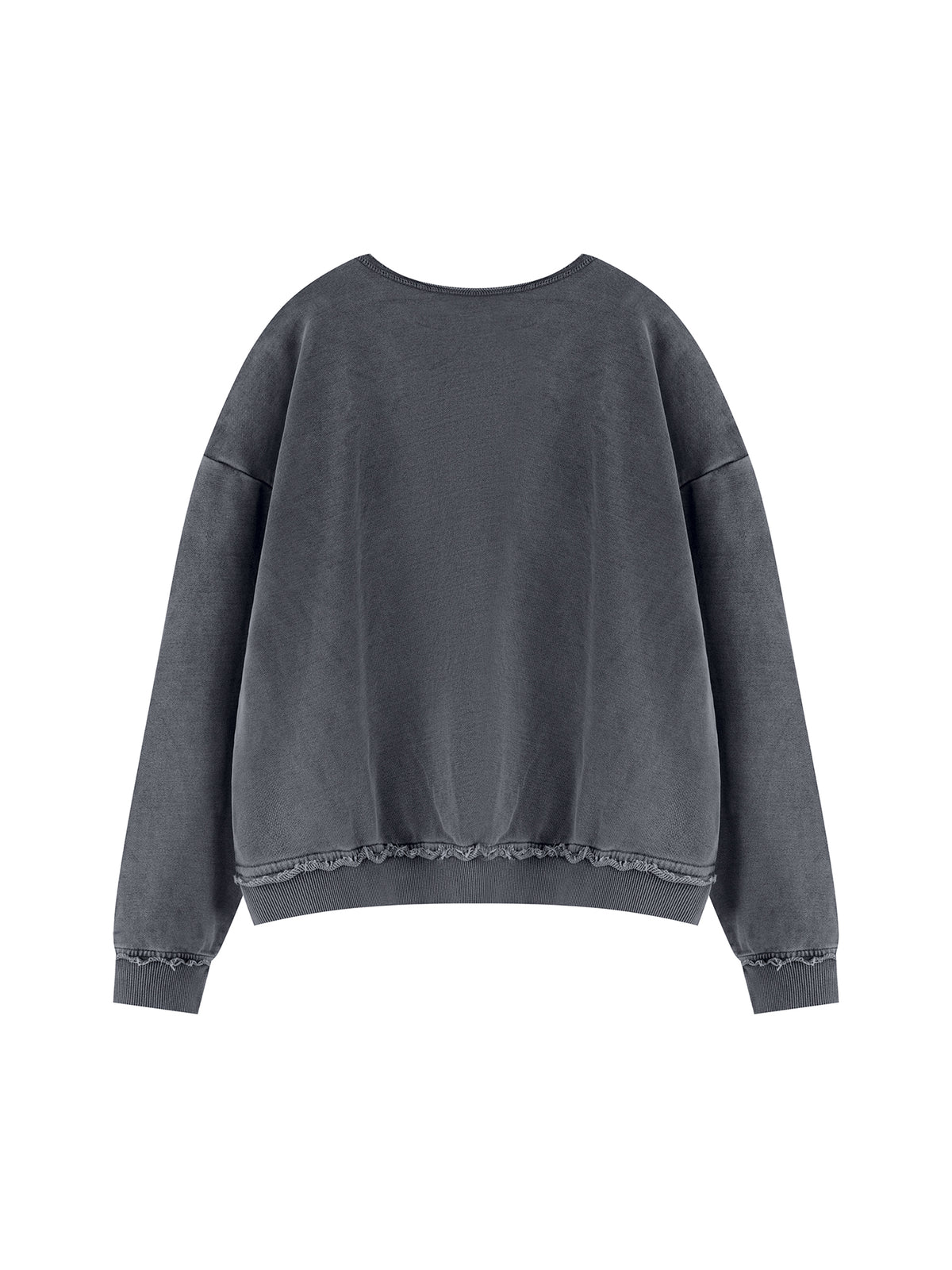 Unisex Raw Edge Crewneck Sweatshirt – back product view