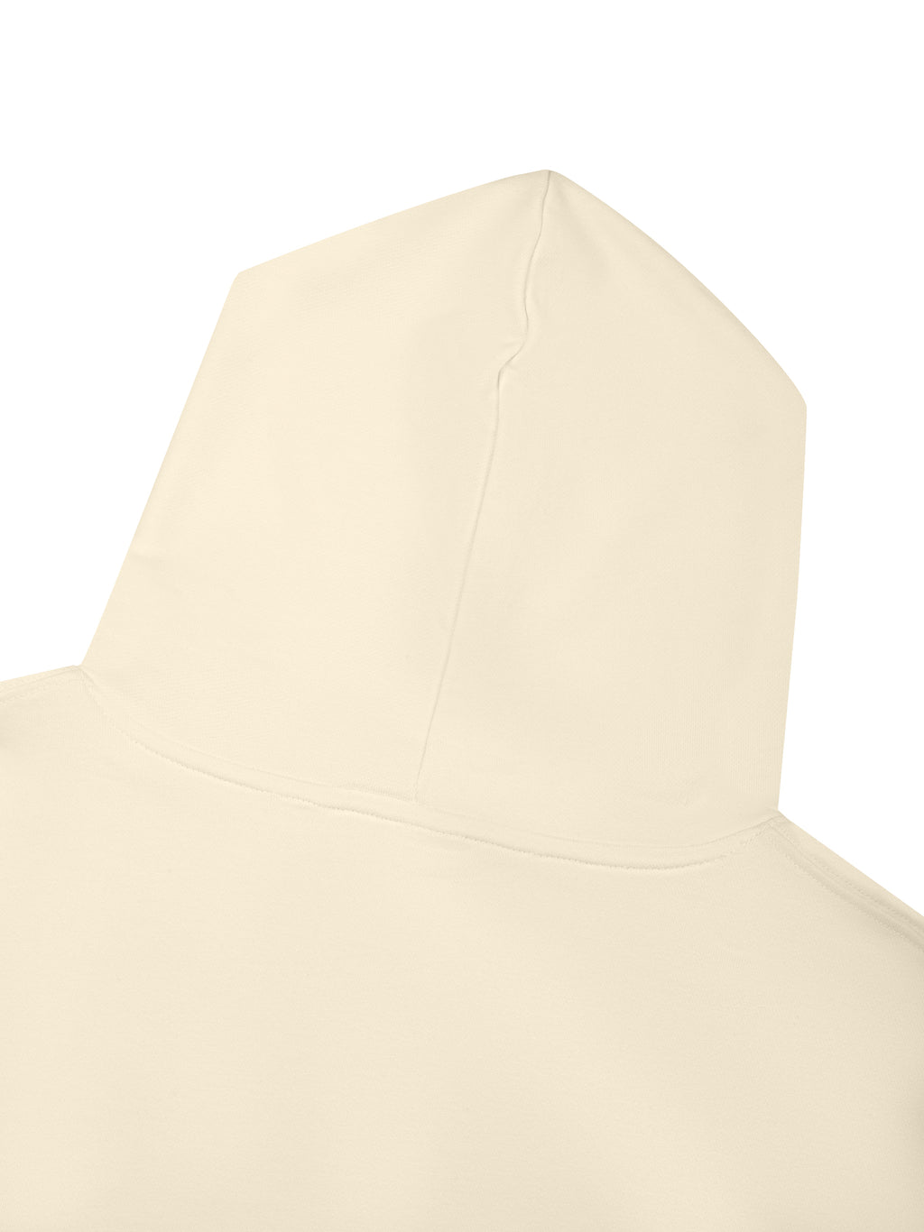Women’s Crop Drop Shoulder Hoodie hood back detail