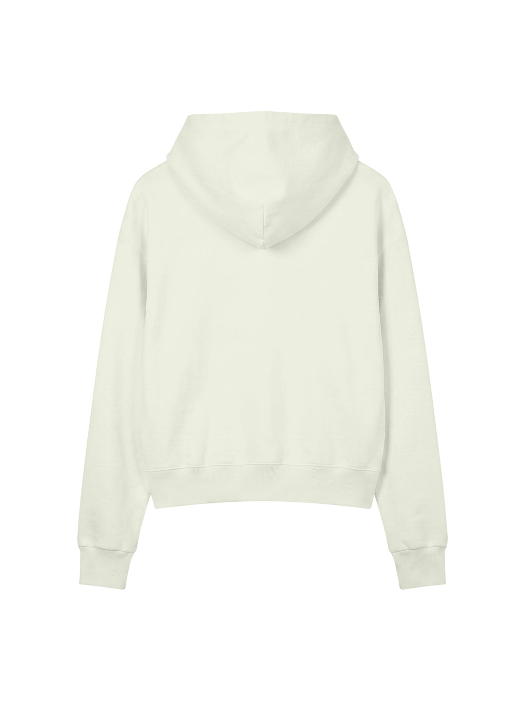 Women’s Crop Drop Shoulder Hoodie light green back view
