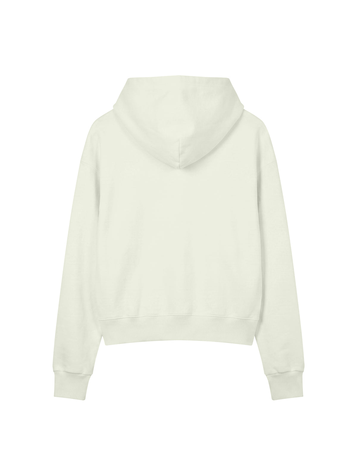 Women’s Crop Drop Shoulder Hoodie light green back view