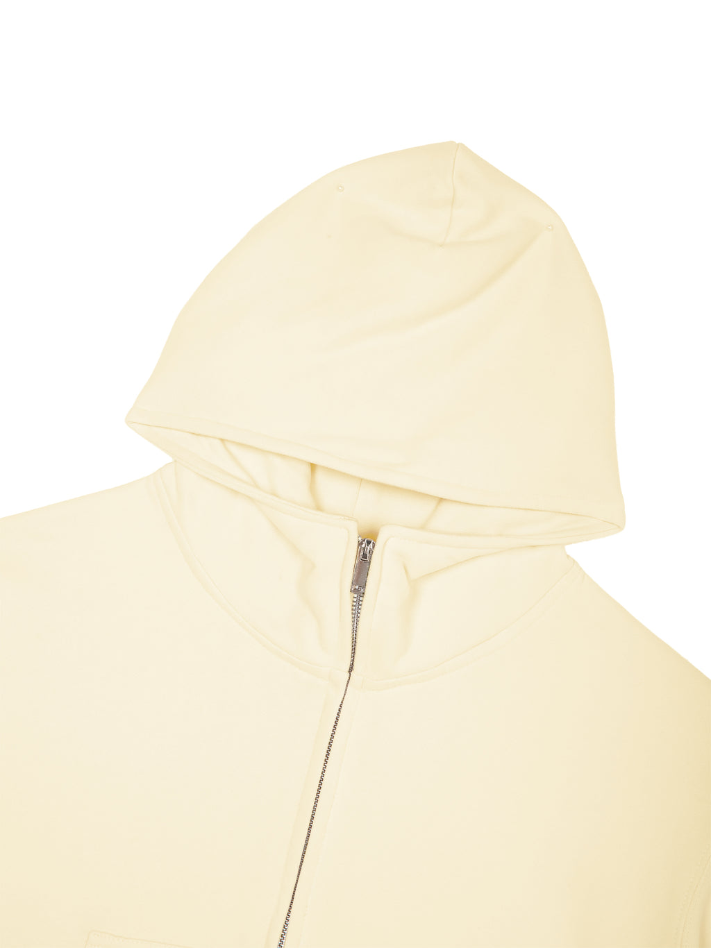 Women’s Cropped Full-Zip Hoodie hood and zipper detail