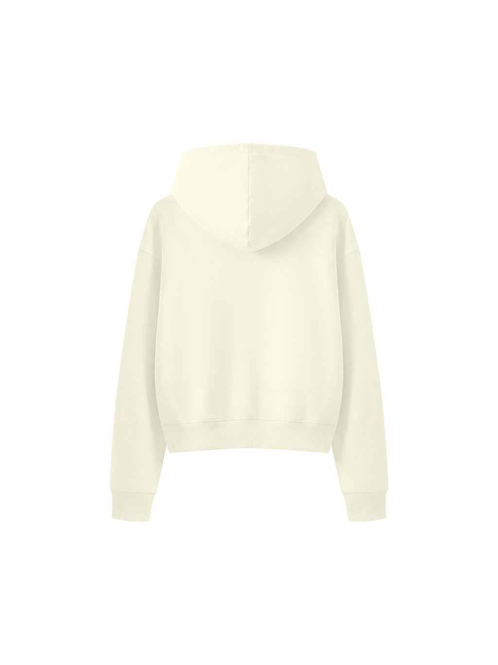 Women’s Cropped Full-Zip Hoodie light green back view