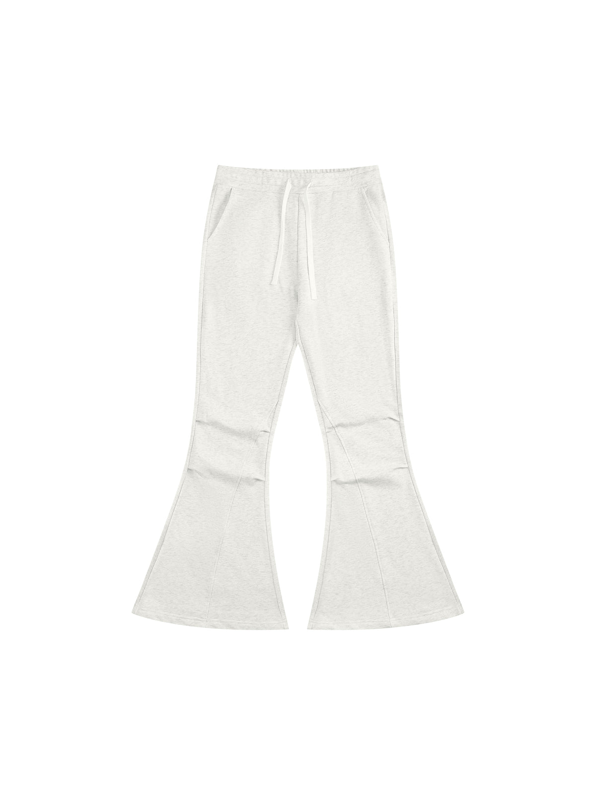 Women’s Flared Sweatpants oat gray front product view