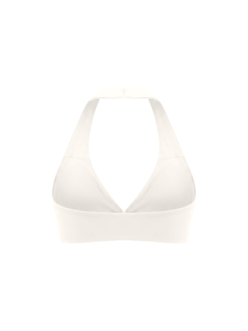 Women’s Halter Yoga Sports Bra beige back view