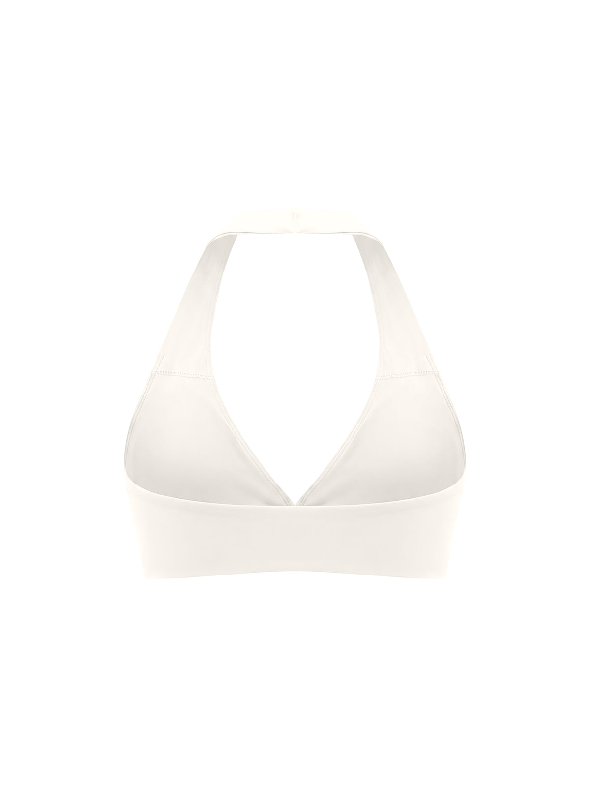 Women’s Halter Yoga Sports Bra beige back view