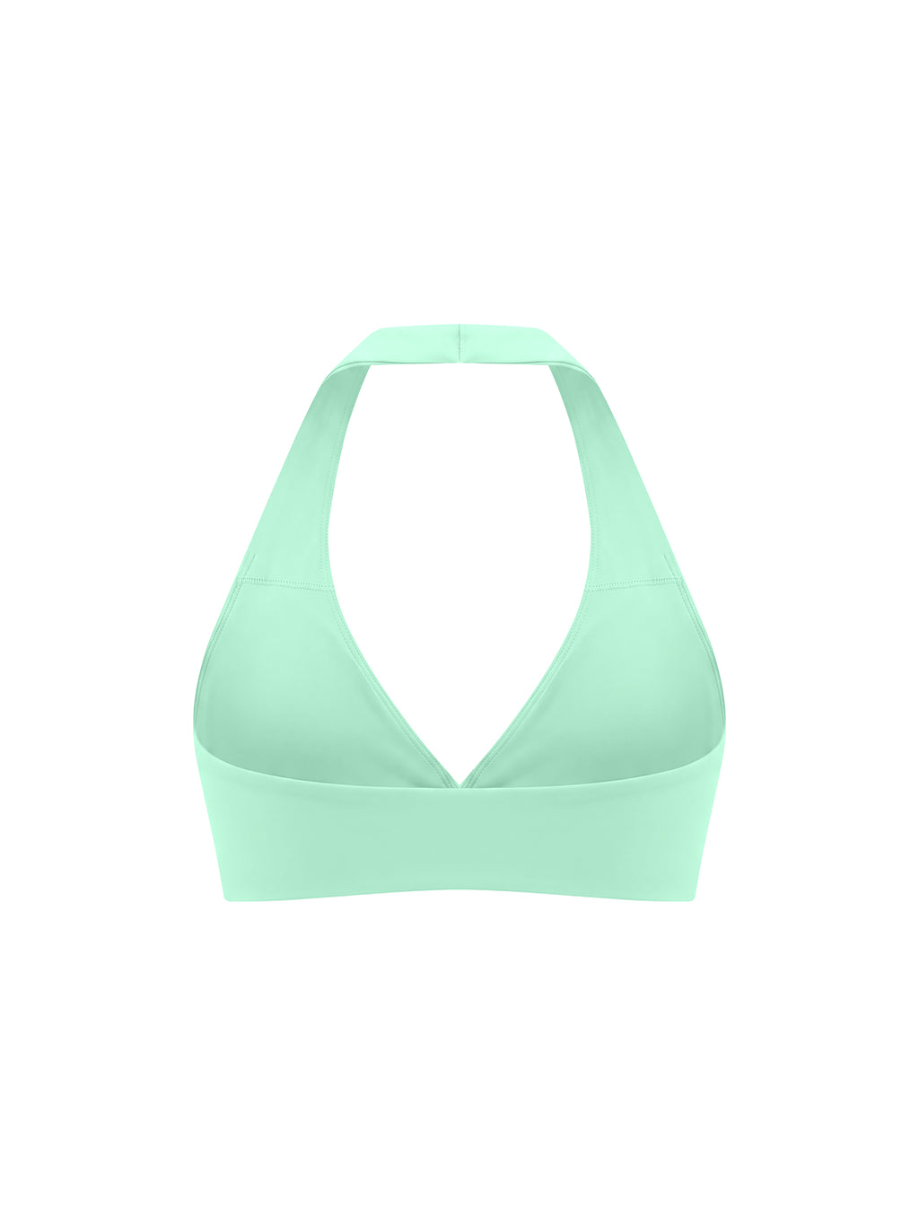 Women’s Halter Yoga Sports Bra mint green back view