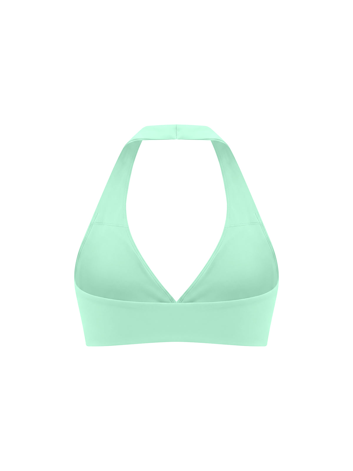 Women’s Halter Yoga Sports Bra mint green back view