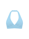 Women’s Halter Yoga Sports Bra sky blue front view