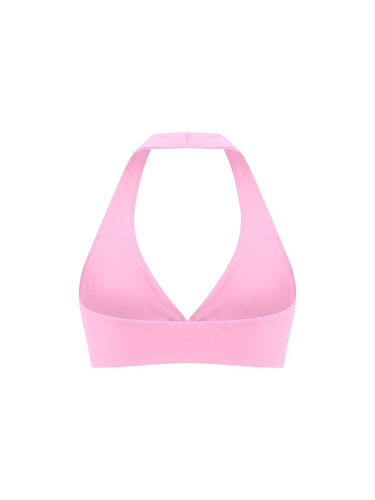 Women’s Halter Yoga Sports Bra pink back view