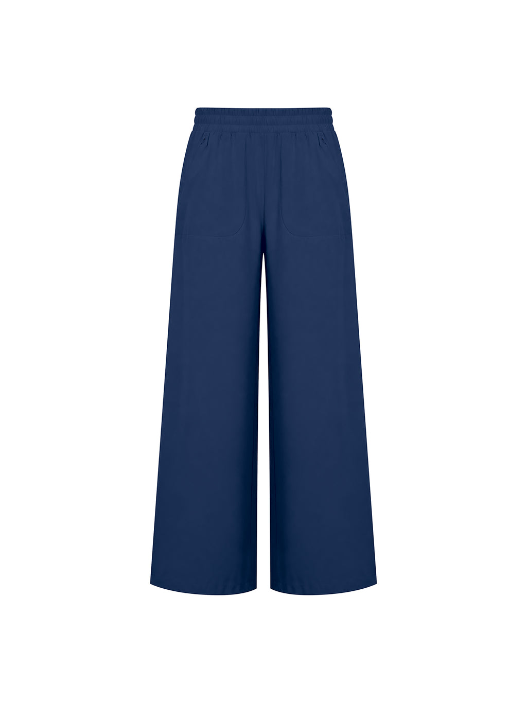 Women’s High-Waisted Wide-Leg Yoga Pants navy blue front product view
