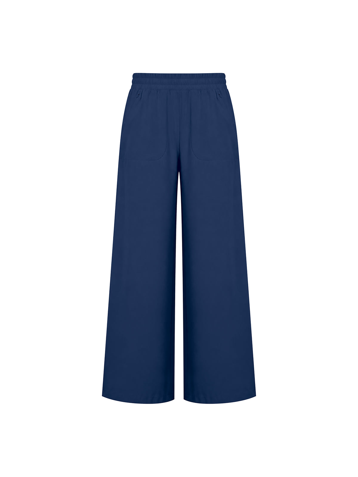 Women’s High-Waisted Wide-Leg Yoga Pants navy blue front product view