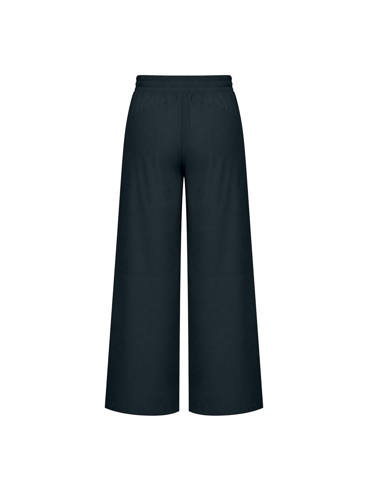 Women’s High-Waisted Wide-Leg Yoga Pants black back view