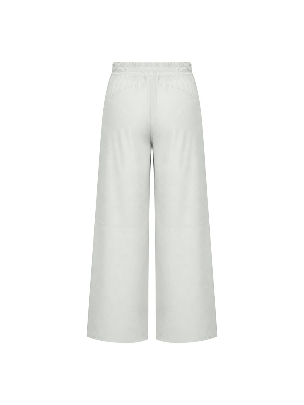 Women’s High-Waisted Wide-Leg Yoga Pants light gray back view