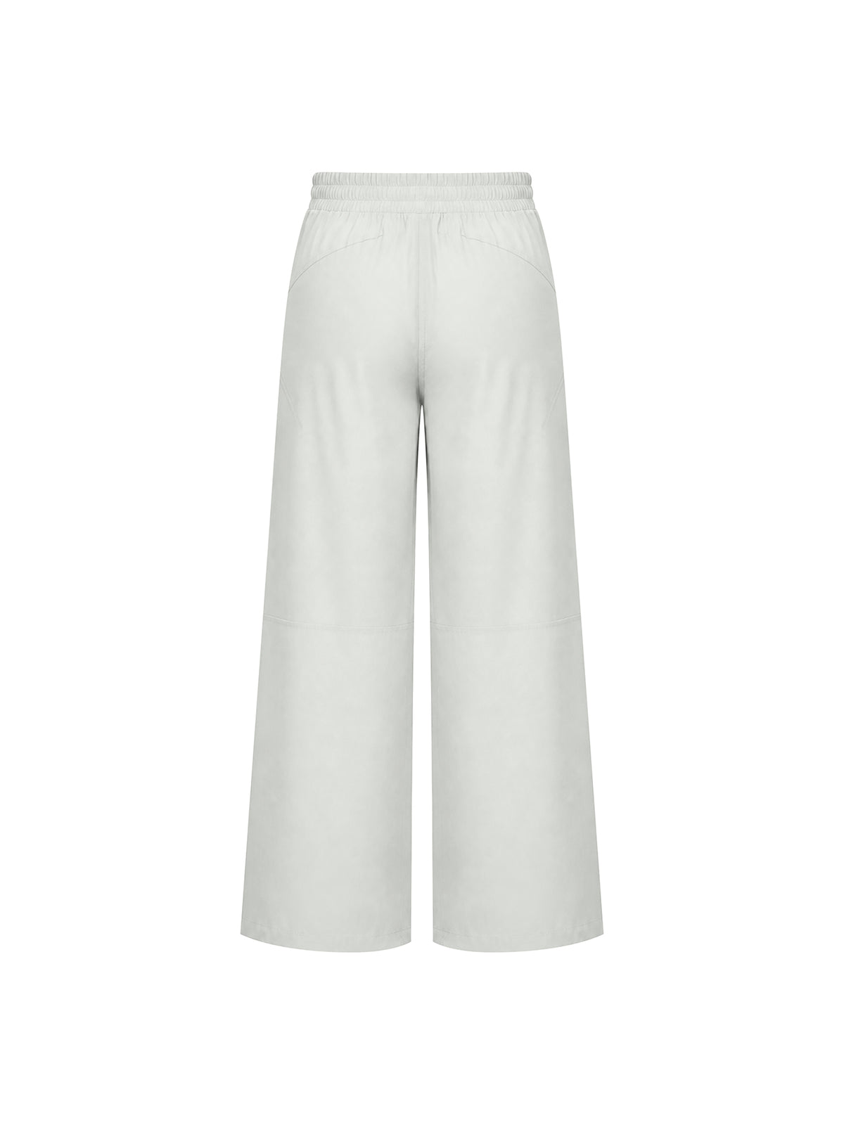 Women’s High-Waisted Wide-Leg Yoga Pants light gray back view