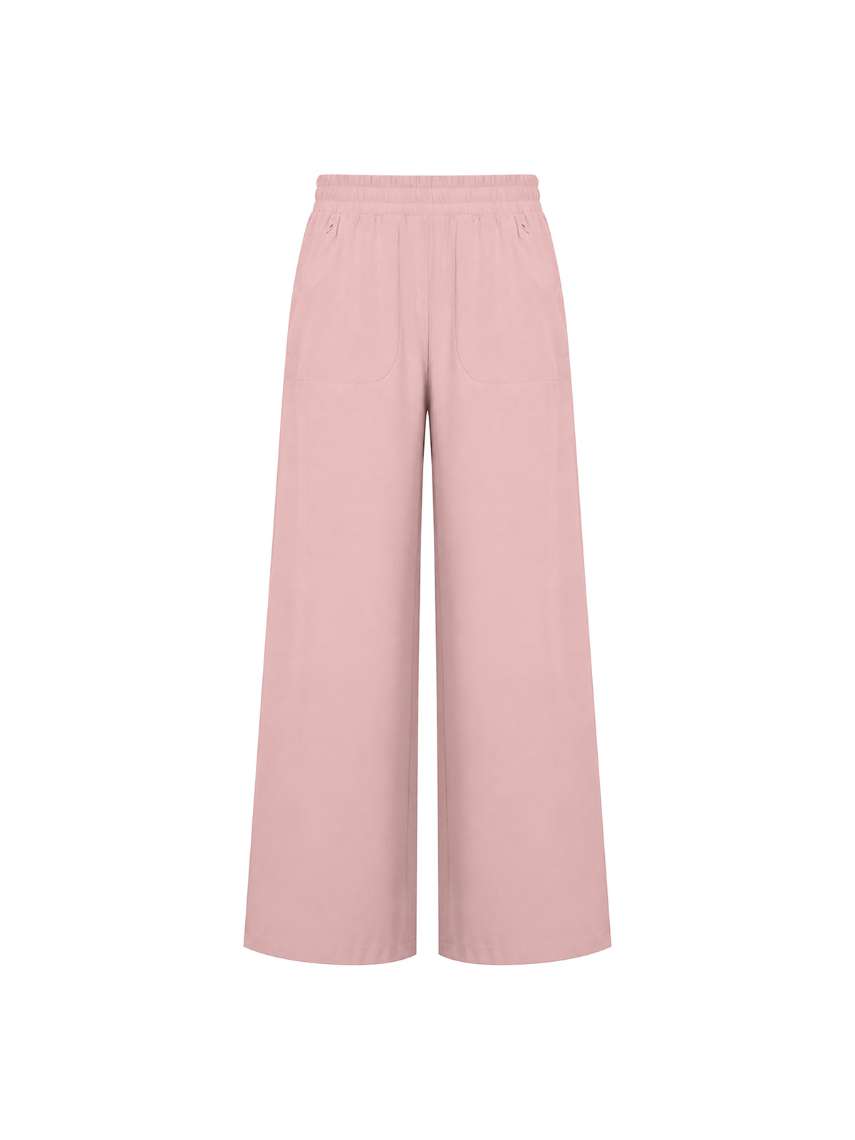 Women’s High-Waisted Wide-Leg Yoga Pants pink front view